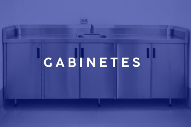 Gabinetes::Gabinetes higiénicos y duraderos para cocina, clínica, laboratorio y más, en modelos cerrados, con entrepaños, cajones y ruedas. Gabinetes